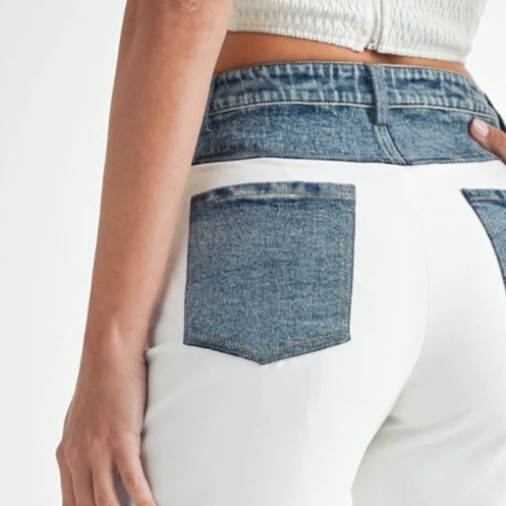 White Denim Contrast
Tube Top and Jeans SET (SZ L) - Picture 5 of 17